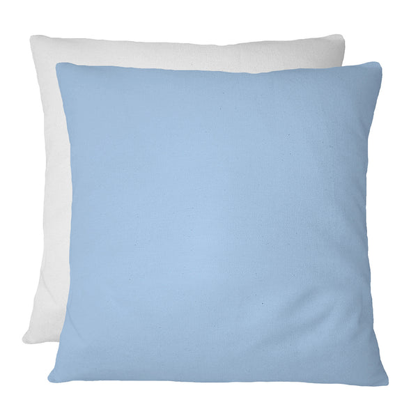 French Velvet Scatter Cushion Blue/White 350x350mm