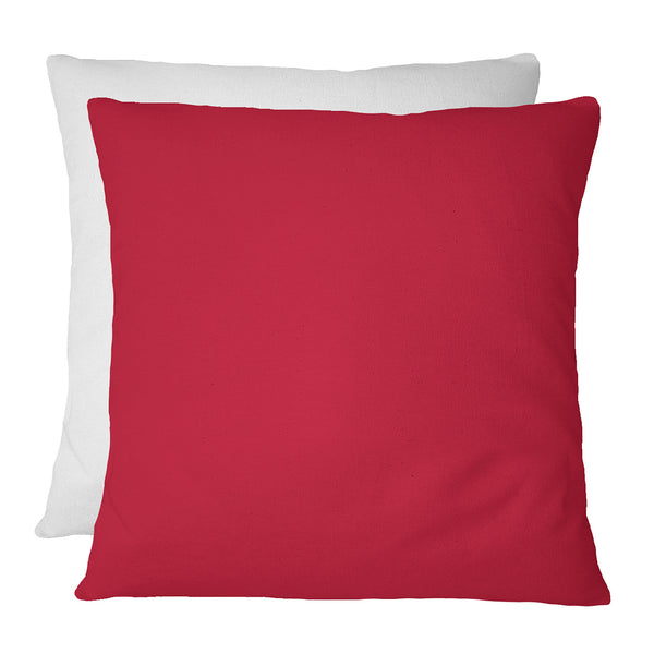 French Velvet Scatter Cushion Red /White 350x350mm