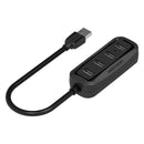 4 Ports USB 2.0 HUB 0.15. BLACK