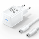 1-Port USB-C GaN Charger (20w) UK- Plug White