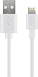 Goobay 72909 Apple Lightning USB 2.0 male, charging and sync cable, White, 3m