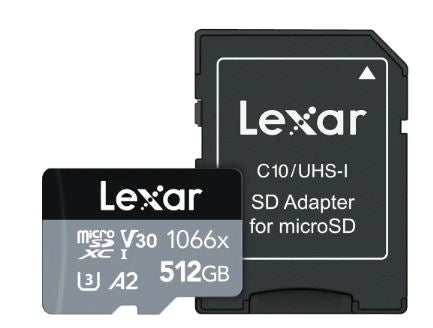 Lexar 512 GB MicroSDXC Micro SD Card, Class 10