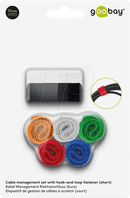 Goobay 70350 Cable Management Set with Hook and Loop Fastener