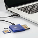 Hama USB 2.0 Multi Card Reader Blue - SD/Micro SD/CF