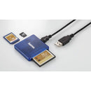 Hama USB 2.0 Multi Card Reader Blue - SD/Micro SD/CF