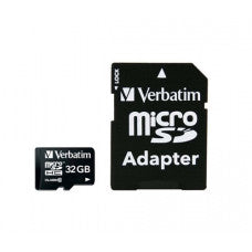 VERBATIM MICRO SDHC CARD 32GB CLASS 10 INCL ADAPTOR