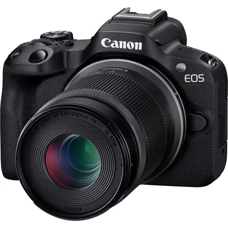 EOS R50 Mirrorless Camera, Black + RF-S 18-45mm IS STM Lens + RF-S 55-210mm