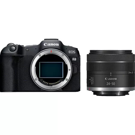 Canon EOS R8 Mirrorless Camera + RF 24-50mm F4.5-6.3 IS STM Lens