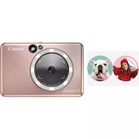Zoemini S2 Instant Camera Colour Photo Printer, Rose Gold