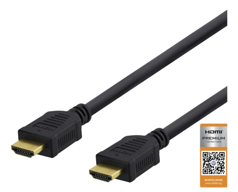 DELTACO 1mt HDMI cable, premium high speed