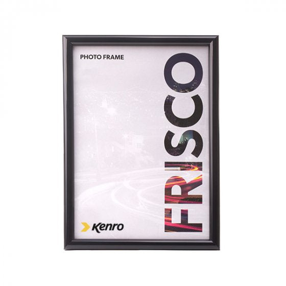 Kenro Frisco Series Black Photo Frame 6x4” to 12x16" Freestanding or Wall Hanging with Glass Front