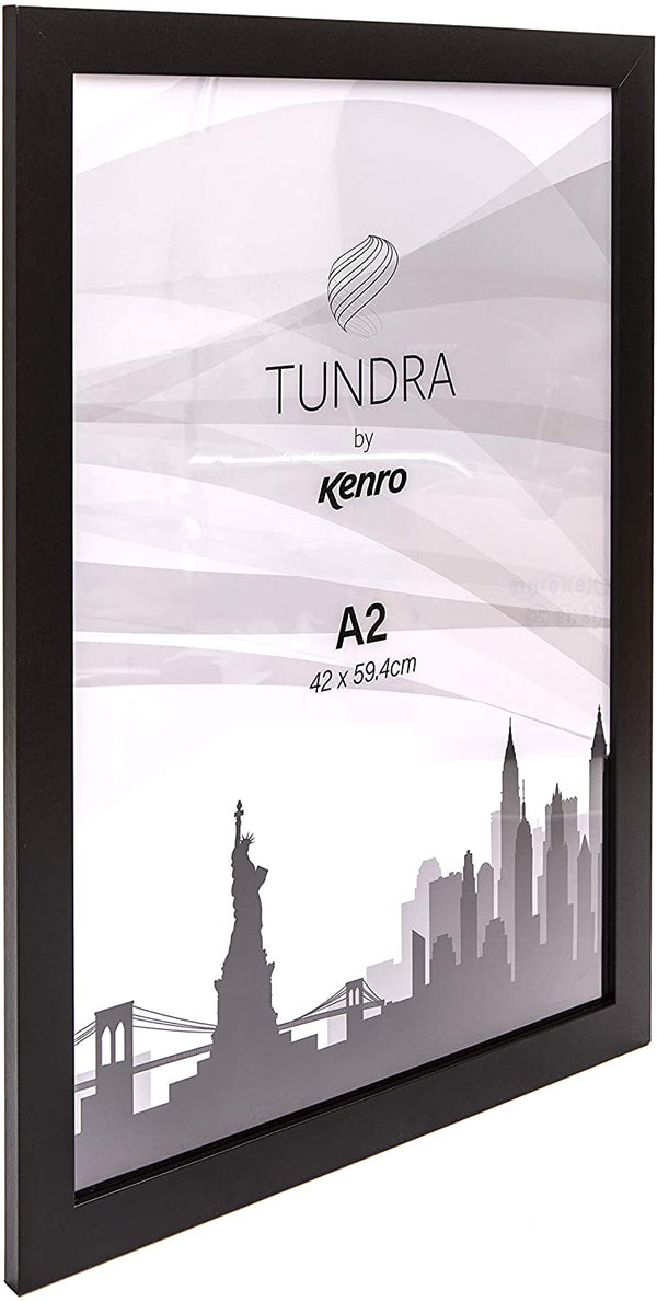 Kenro Tundra Series Black Wood A2 / 42x59.4cm Poster Photo Frame Wall hanging with Acrylic Front