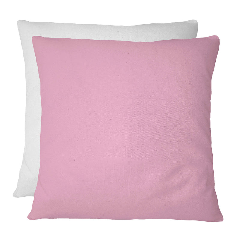 French Velvet Scatter Cushion Pink /White 350x350mm