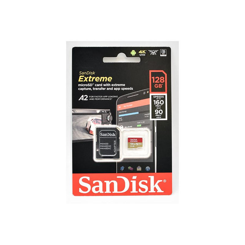 SanDisk Extreme micro SDXC -128GB + Adapter 160MB/s U3