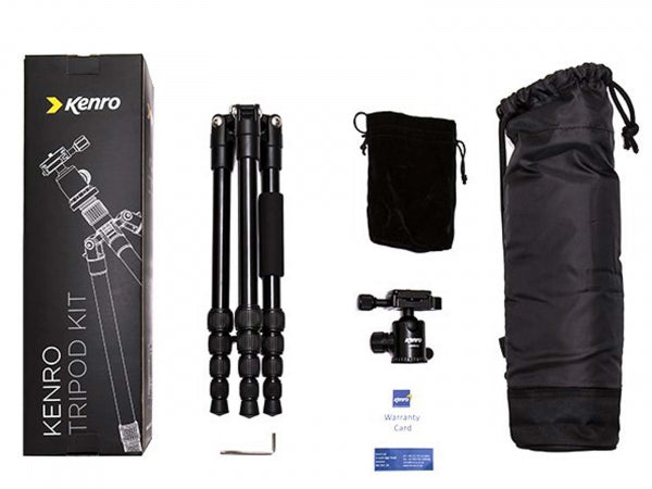 KAROO Compact Travel Tripod Kit (Aluminium) with BA1 Ball head