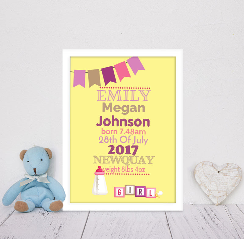 A3 Poster: Baby Banner and Blocks