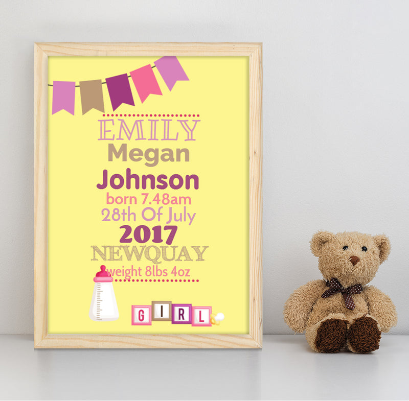 A3 Poster: Baby Banner and Blocks