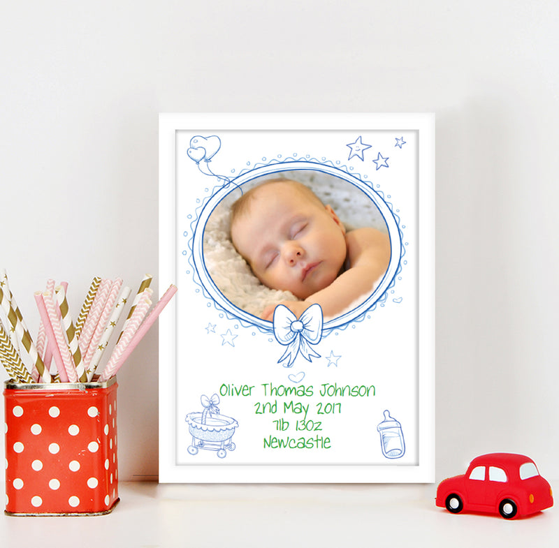 A3 Poster: Baby Frame with Icons