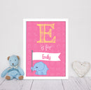 A3 Poster: Big Letter Elephant Banner