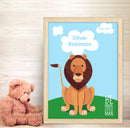 A3 Poster: Lion on the Plain