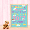 A3 Poster: Cute Hippo with Balloons