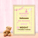 A3 Poster: Baby Girl with Stork