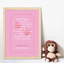 A3 Poster: Ten Little Fingers - Pink