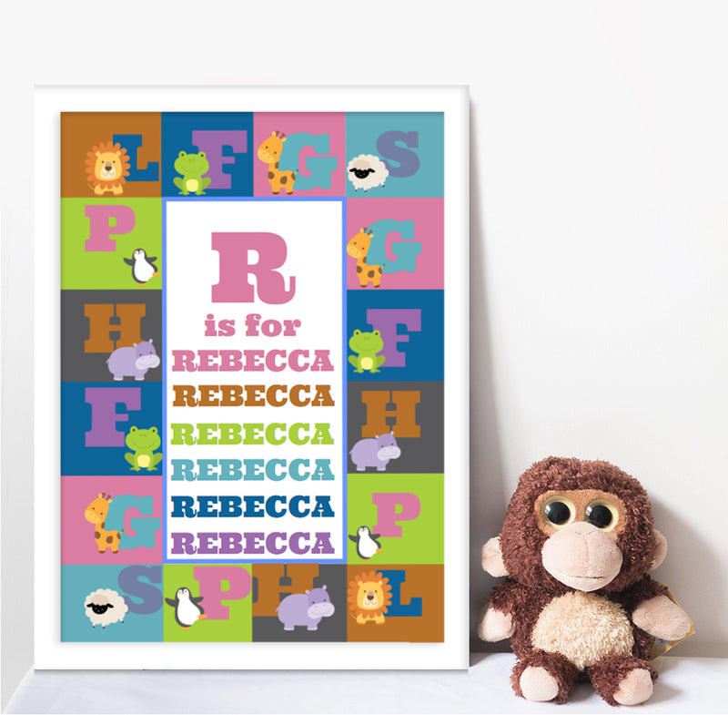 A3 Poster: Cute Animal Alphabet