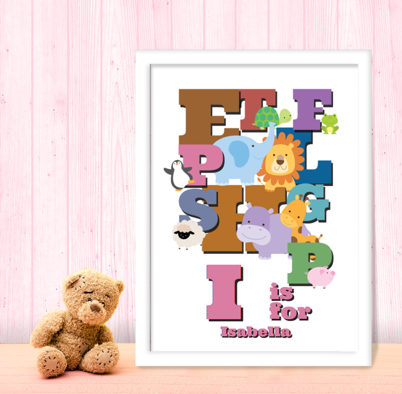 A3 Poster: Cute Animal Alphabet version 2