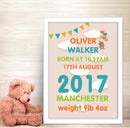 A3 Poster: Cute Teddy with Balloons