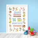 A3 Poster: Funny Number Animals