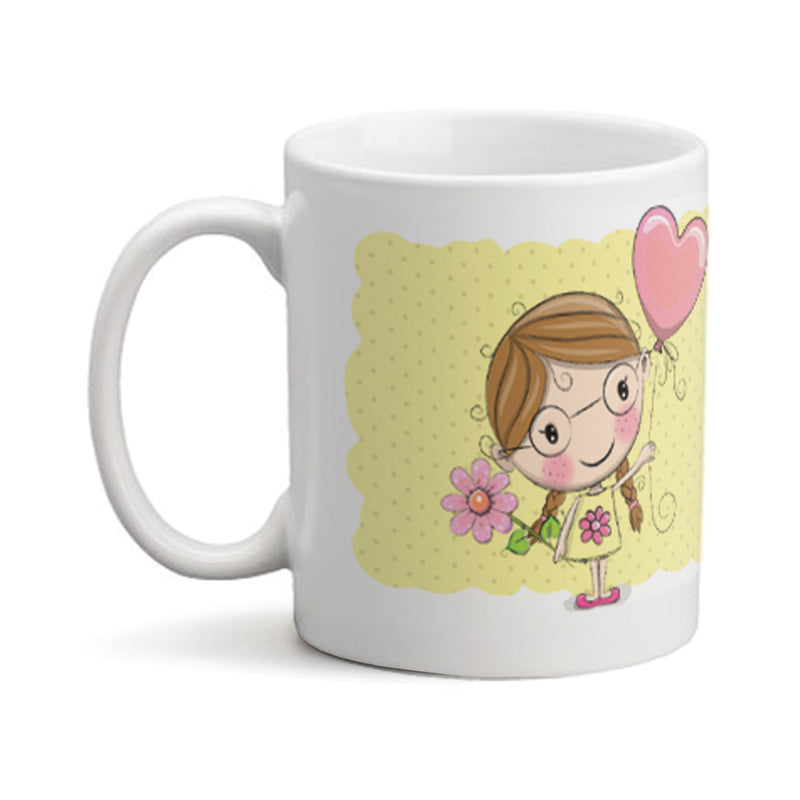 Mug: Little Girl with Glasses